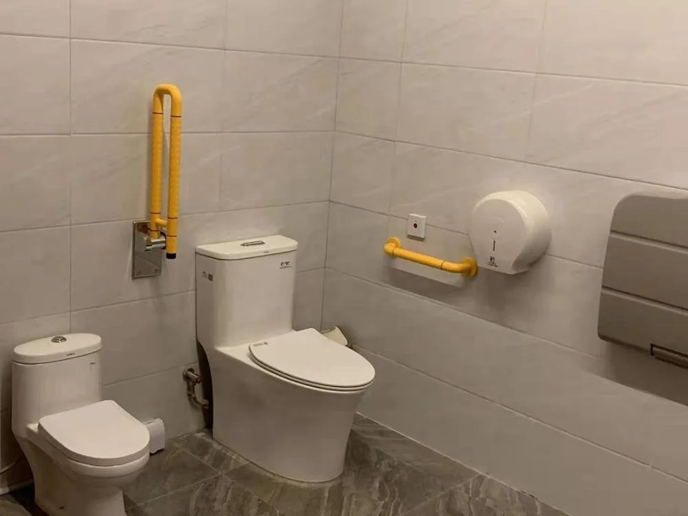 Good quality bathroom foldable grab bar toilet folding handrail for disable old people