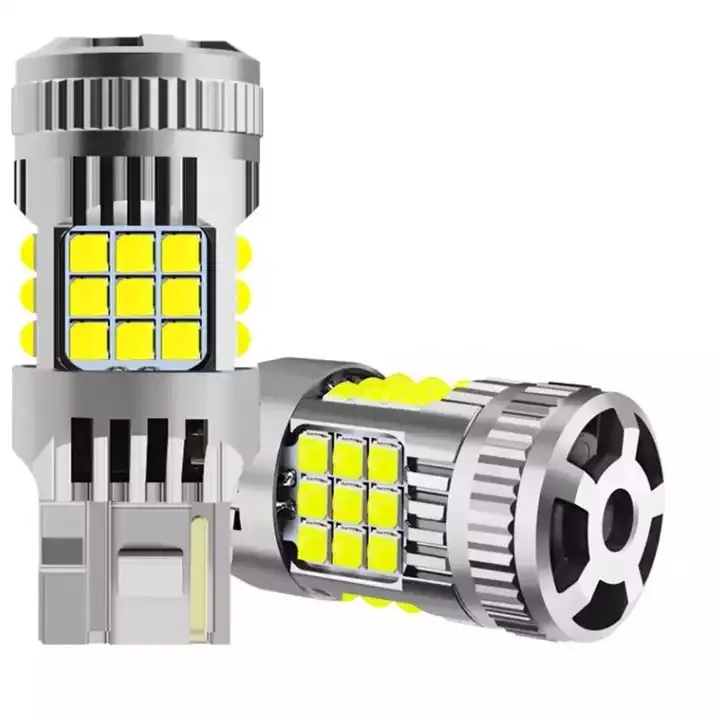 Super Bright 27W 7440 T20 Led Canbus Bulb With Fan Cooling 3030 36SMD White Red Yellow 12V Error Free Turn Light