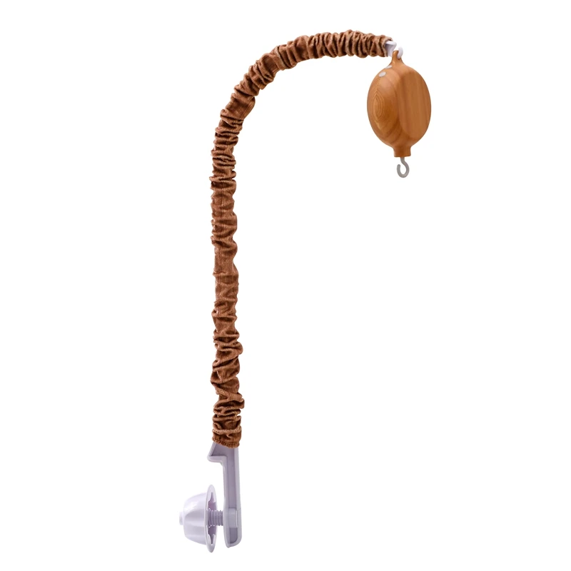 Music Bed Bell Bracket Wood Folded Shelf Bracket BabyMobile Holder Baby Crib Mobile with Music