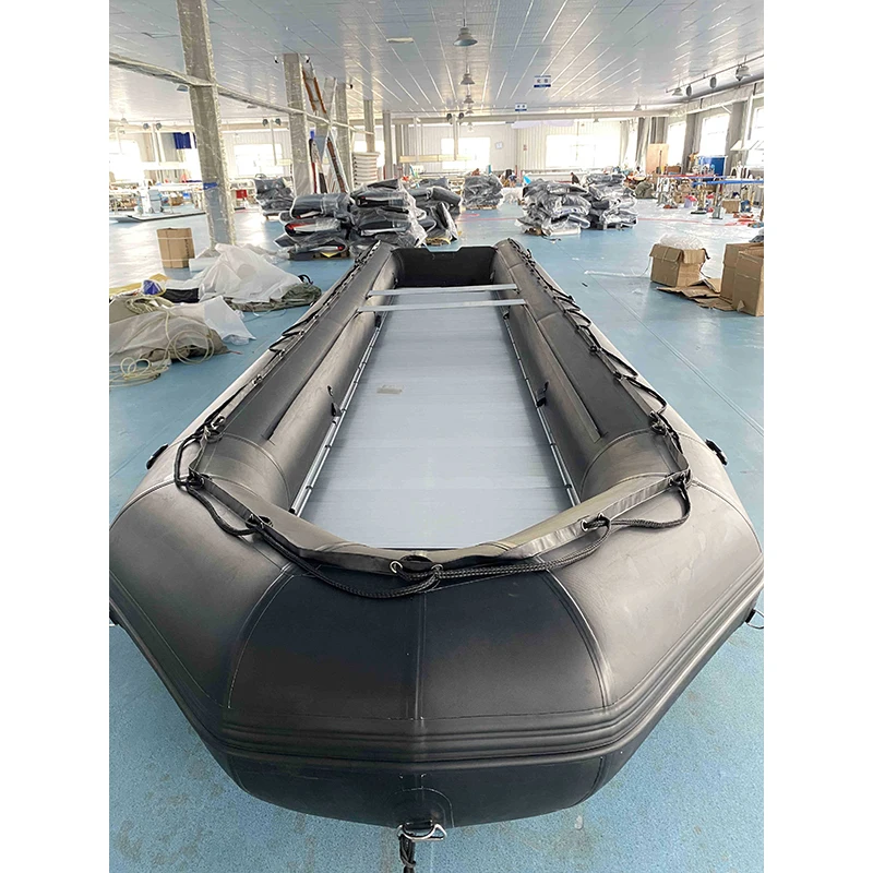 CE 2024 26.2ft Aluminum Floor Inflatable Rubber Pontoon Boat 8m Fishing and Rowing Sport Boat With PVC & Hypalon 1.2mm Thickness