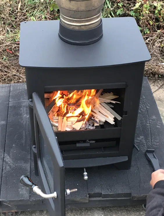 Modern indoor firewood heating cold rolled steel wood burning fireplace