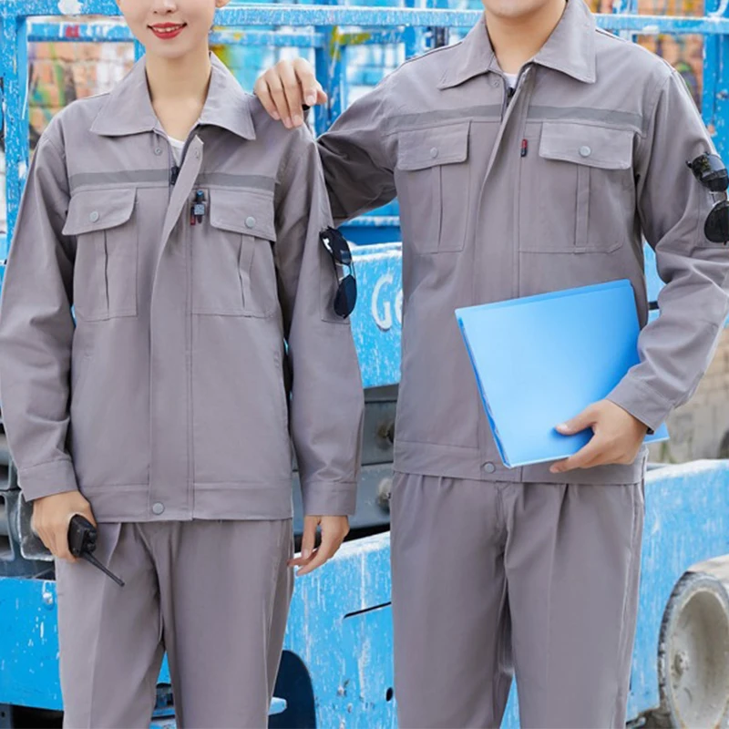Welder Auto Repair Shop Factory Site Workshop Clothes Gas Station Labor Protection Clothing Uniforms Tops with reflective stripe
