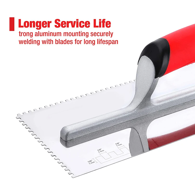 Green sponge EVA Rubber foam float for construction use Plaster Trowel Rubber handle carbon steel Finish notched Carbon Steel