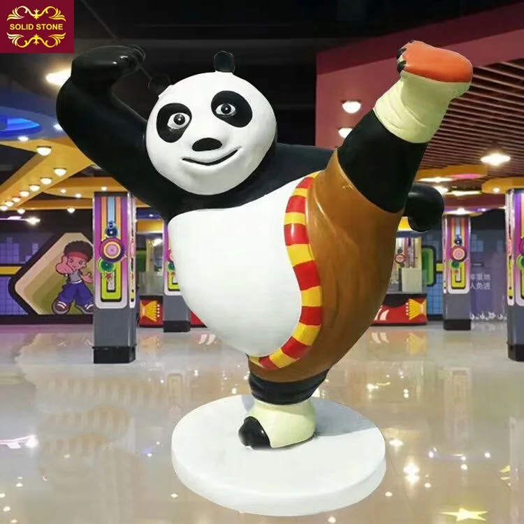 Low price sales mall decoration Hand carved cheap Panda fiberglass relief wall sculpture modern style