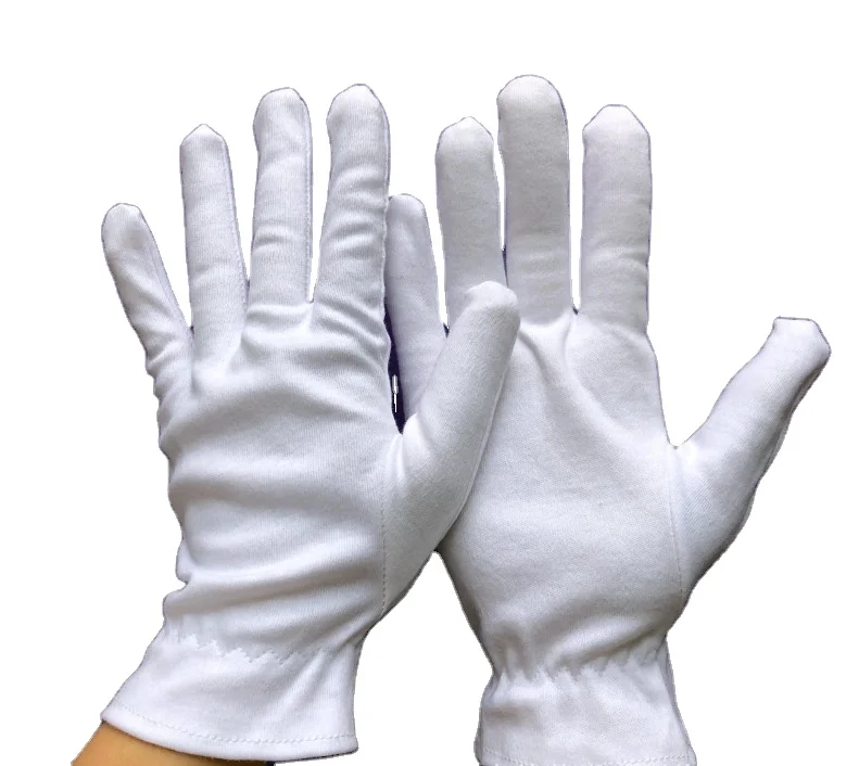 Cotton ceremonial white gloves