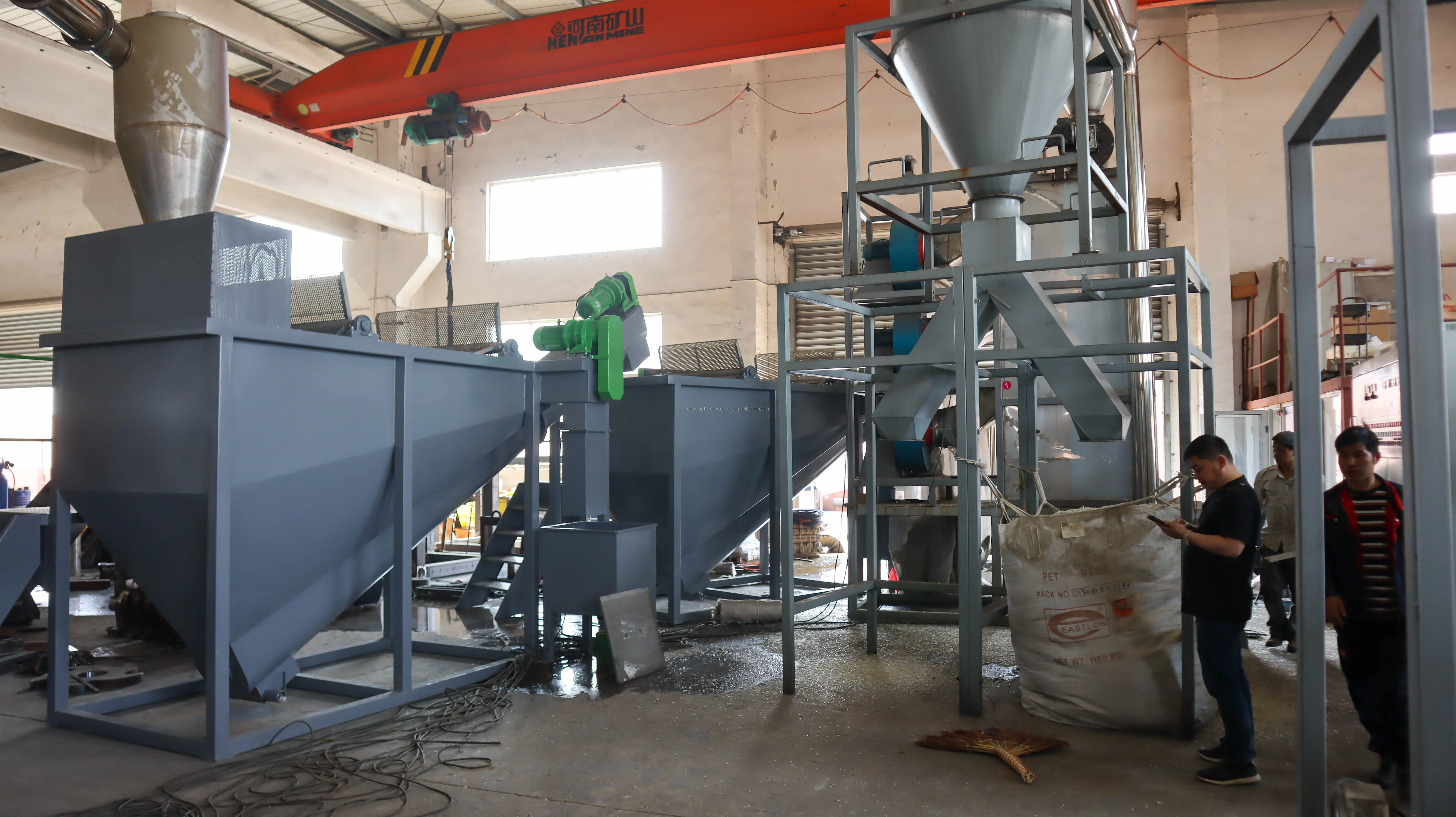 300-5000kg/h waste plastic PET bottle crushing washing recycling machine line