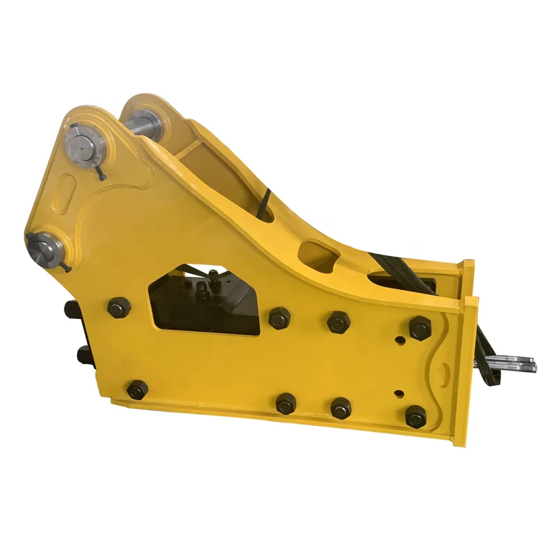 Rock Drill Machinery Hydraulic Breakers fitted to Excavator