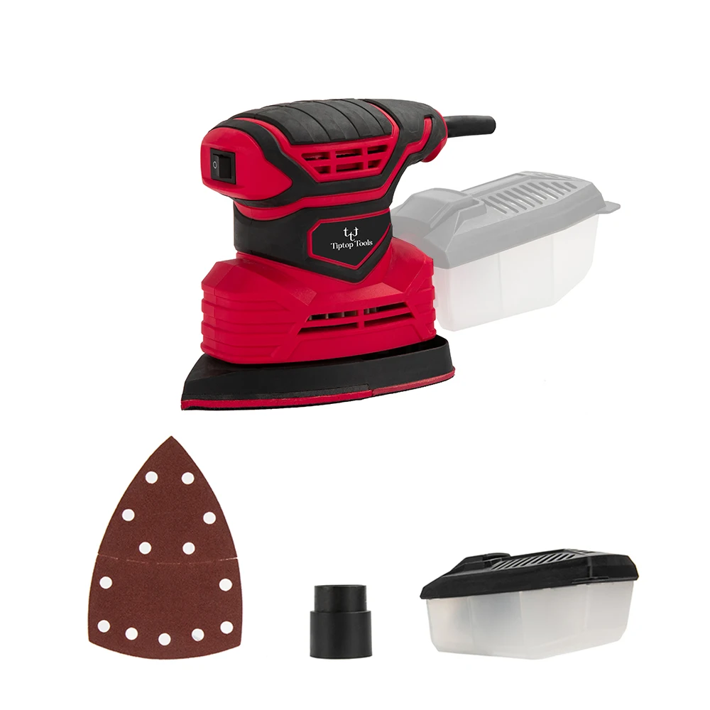 TIPTOP Professional 180w Palm Electric Wood Floor Finishing Delta Sander Corded Triangle 140*140*80mm Pad Mouse Detail Sander