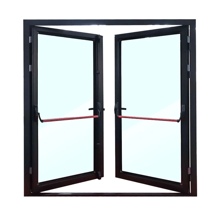 Apartment Fireproof Fire Rated Emergency Escape Door Hardware Exterior Secure Aluminum Doors
