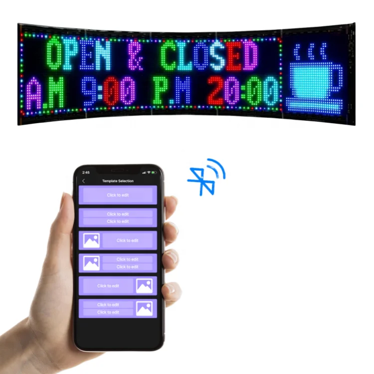 High brightness advertising screen store custom progrom advertising equipment scrolling text led lights for sign board