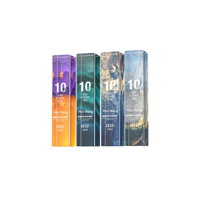Manufacturers Direct Custom Crystal Glass Cube Trophy Champions League Award Souvenirs
