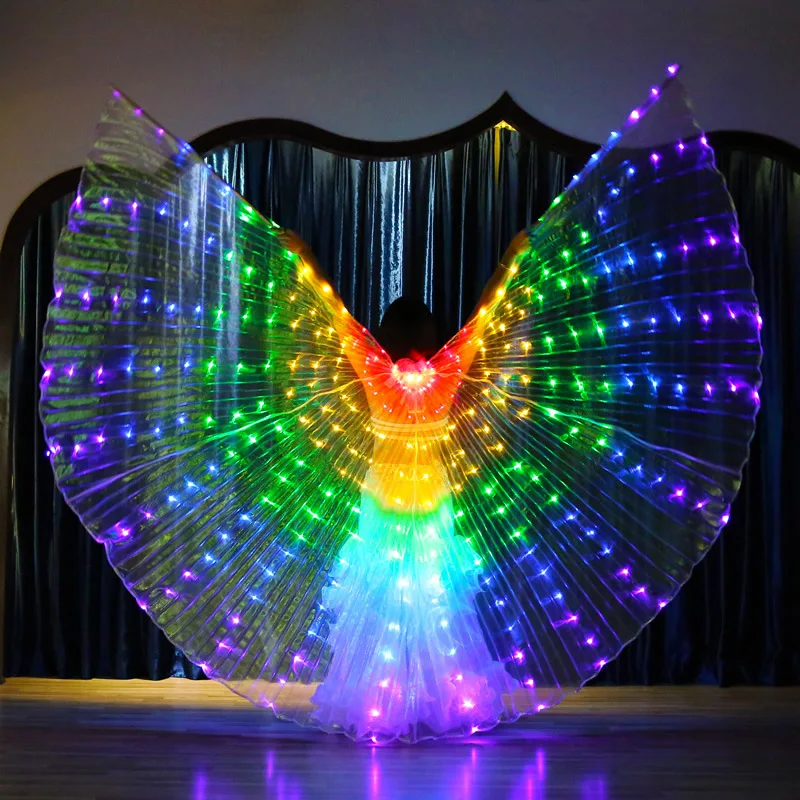 BestDance LED Isis Wings Belly Dance Costumes Festival LED Light Up Fashion Show Prop (1600061234920)