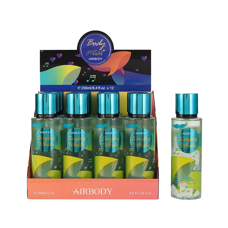 High capacity  long lasting mist perfume Minimalist design 250ml natural floral body mist body spray for women