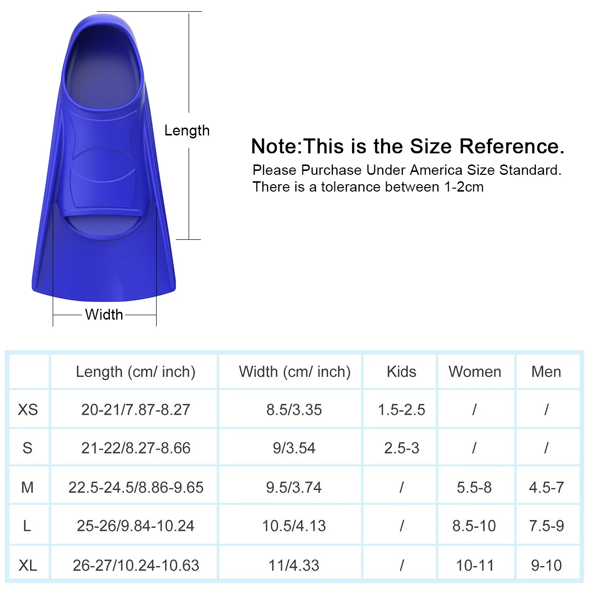  Factory supply adult child blue diving fins swimming flipper for