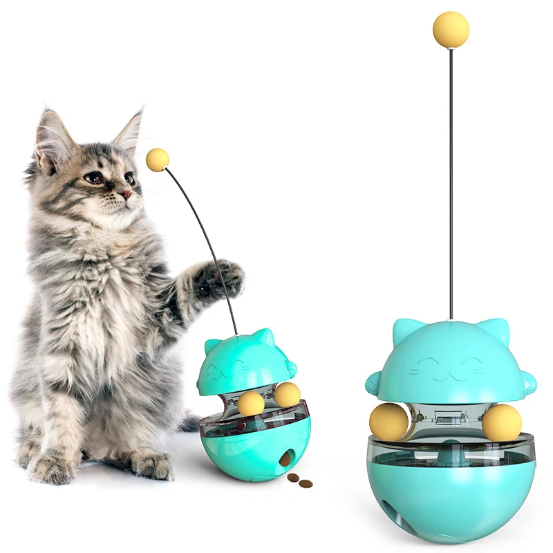 Tumbler Cat Toy Leaking Food Ball Teasing Stick Educational Relieve Boredom Cat Games Interactive Toys Accessories Pet toys