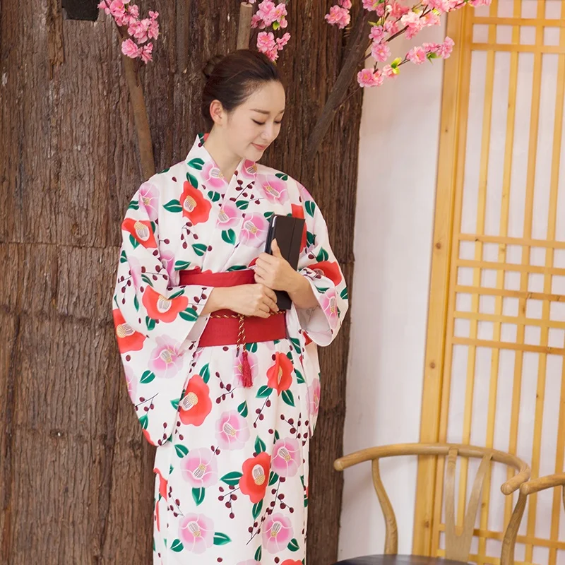Кимоно Jitsugyo женское традиционное простое в использовании, юката, халат (японское повседневное кимоно), полный комплект 4