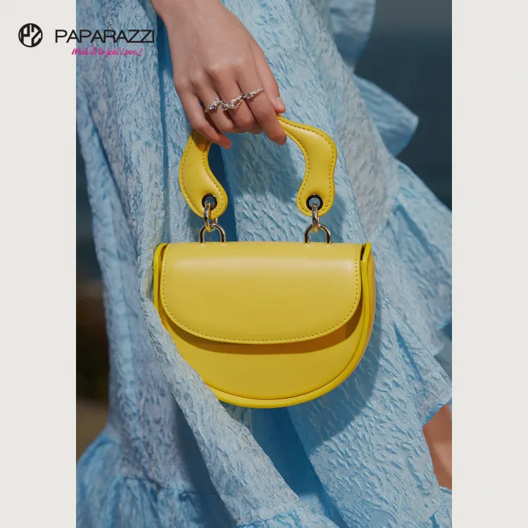 Wholesale Vegan Pu Leather #PA0333 Unique Single Handle Purse Handbags Half Moon Shape Purses and Handbags 2023 Custom logo
