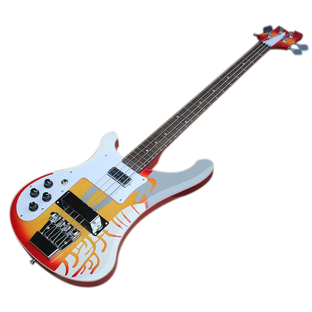 Factory Outlet- Left Handed 4 Strings Colorful Electric Bass,Rosewood Fingerboard with Dot Inlay