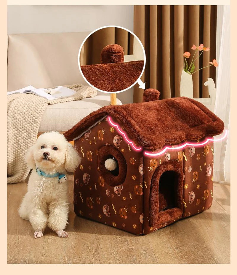 Dog house with foam winner warm cat nest pet products
