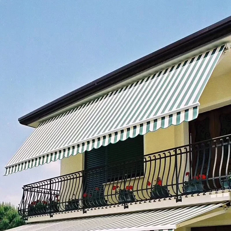 High Strength Retractable Crank Arm Patio Used Awnings Folding Tents For Events Sun Prevention Rainproof Canopy Pergola