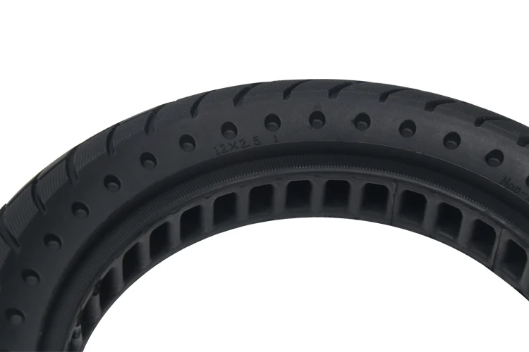 Nedong 12 Inch Solid Fat Tires 12x2.5 Scooter Tires Honeycomb Airless Tires for Electric Scooter