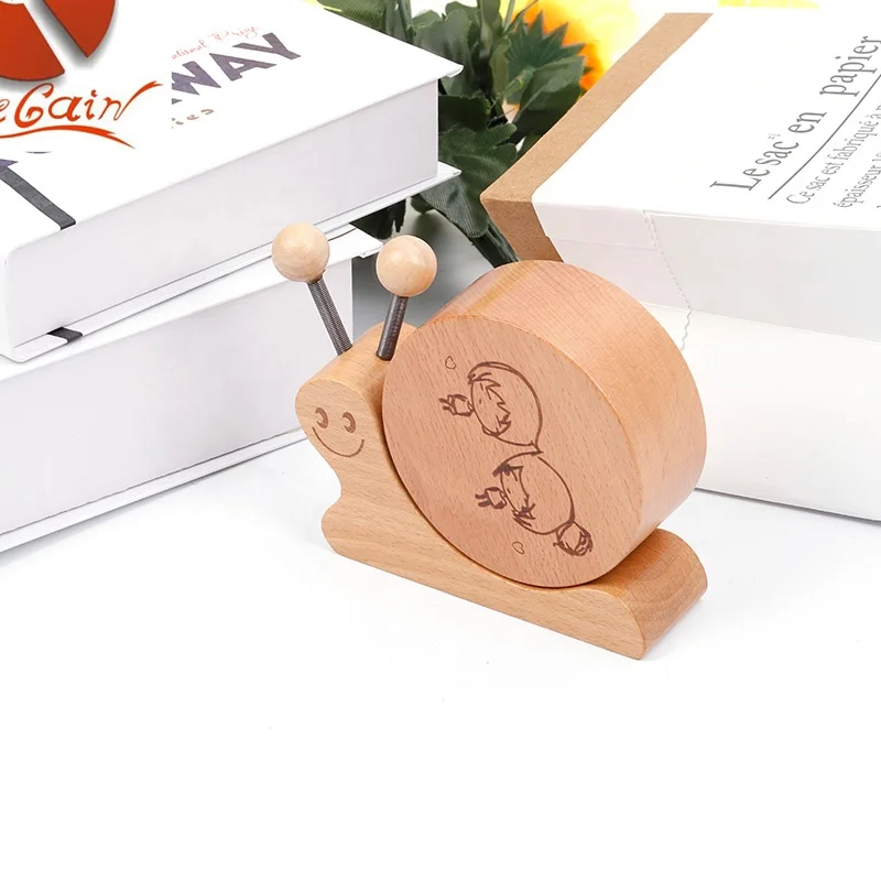 cute animals music box,novelty gifts snail shape music box