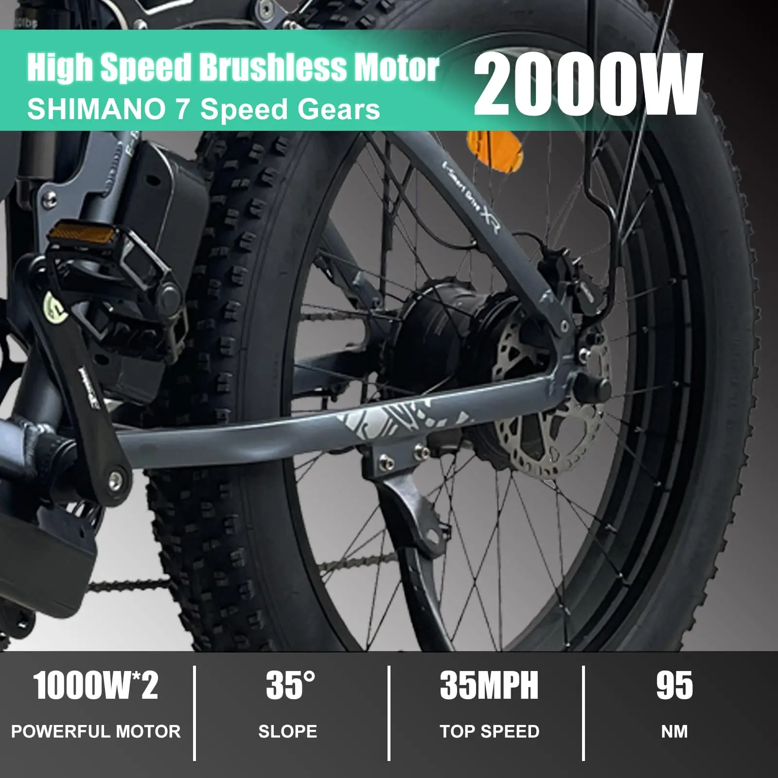US Warehouse Dropshipping 2000W Motor 22.4AH Lithium Battery Electric Bicycle 26 inch Fat Tire E-Bike Electric Mountain Bike