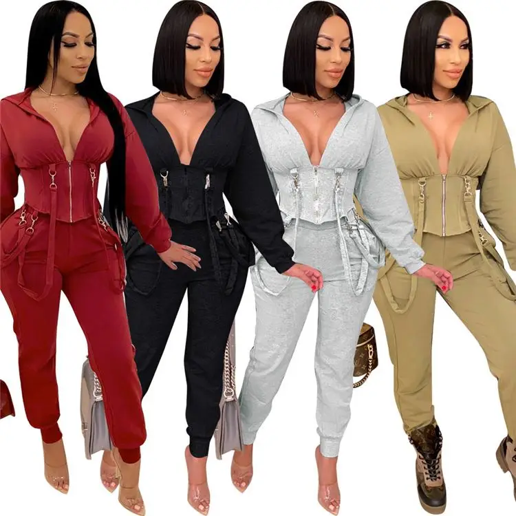 
Best Seller Womens Winter Clothing 2020 Hoodie Set Women 2 Piece Set Clothing Fall Two Piece Sets 