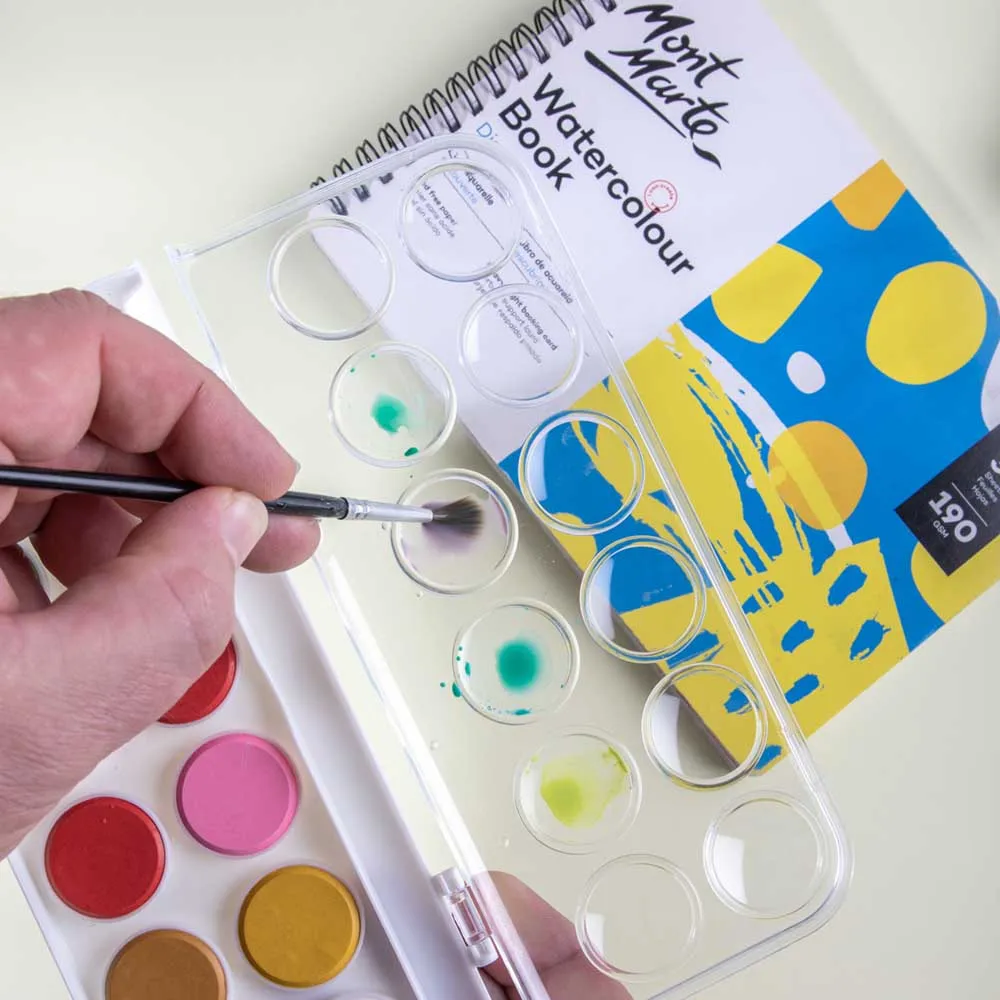 Mont Marte Watercolor Cake Set 13pc artist watercolor paint set