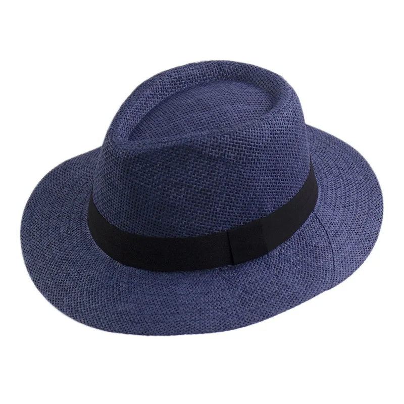 Summer Trendy Beach Sun Hat Custom Fedora Straw Hat Fashion Men Women panama hats wholesale