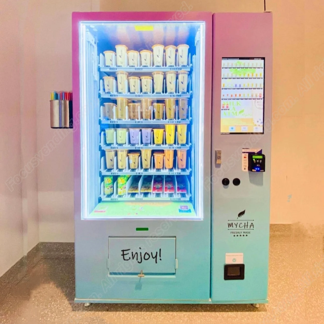 Most popular boba tea vending machine in mall