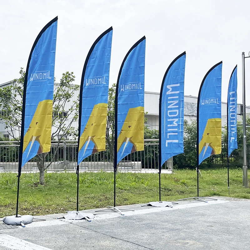 Advertising outdoor flying banner teardrop tear drop flags beach feather flag custom promotional flags banners