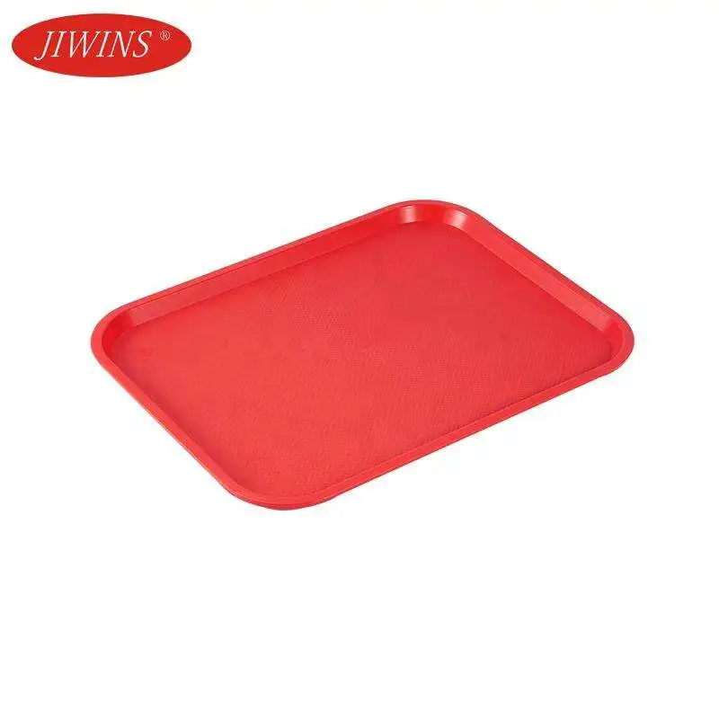 Manufacturer Custom Rectangle Fast Food Tray  PP Plastic ABS Fast Food Service Tray For Restaurant Kitchen Hotel Buffet