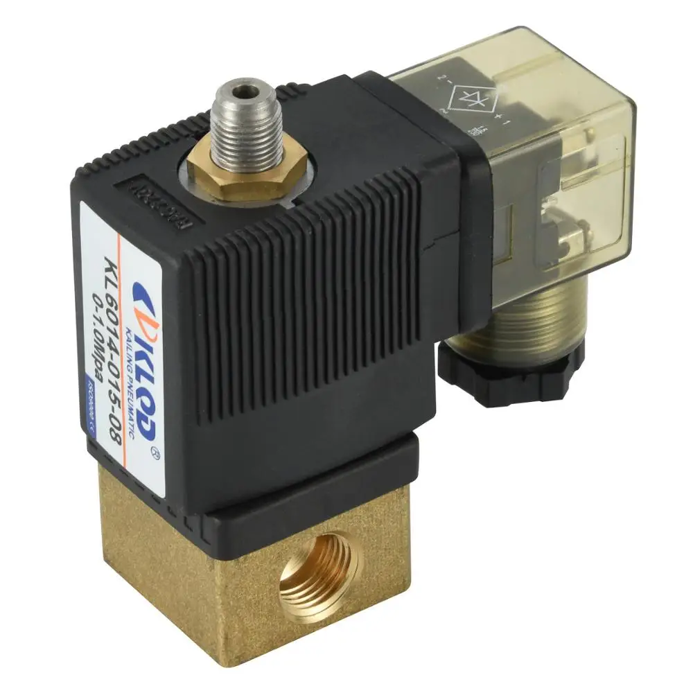 Ningbo Kailing direct acting solenoid valve KL6014 015 08 with a flow aperture of 1.5mm