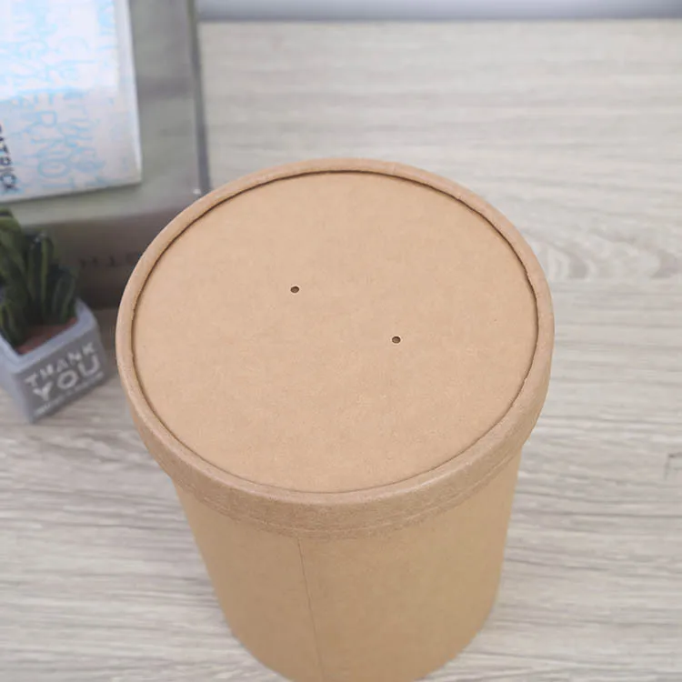 Kraft noodle paper bowl disposable take away soup cup fast food packing containers