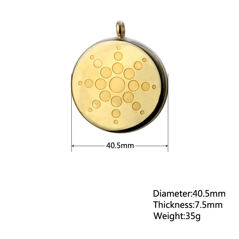 Personalize quantum pendant original stainless steel with negative ions powder FIR Germanium Magnet with customize logo