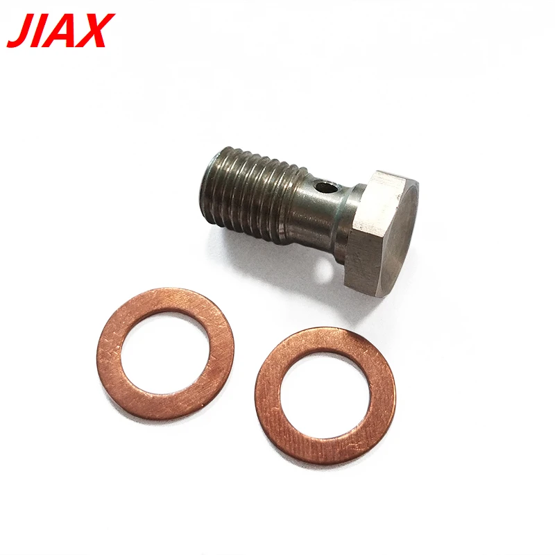 cnc turning auto part M10X1.25 Single hole hollow screw For brake line stainless steel brake fuel pipe screw fitting