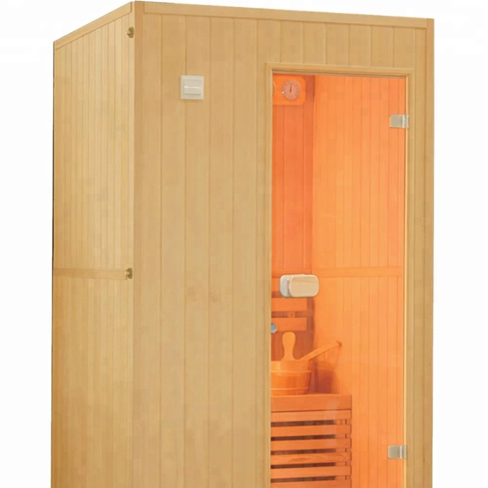 2022 Suanaking hot selling hemlock traditional harvia heater sauna SPA equipment room for 1 person for sale