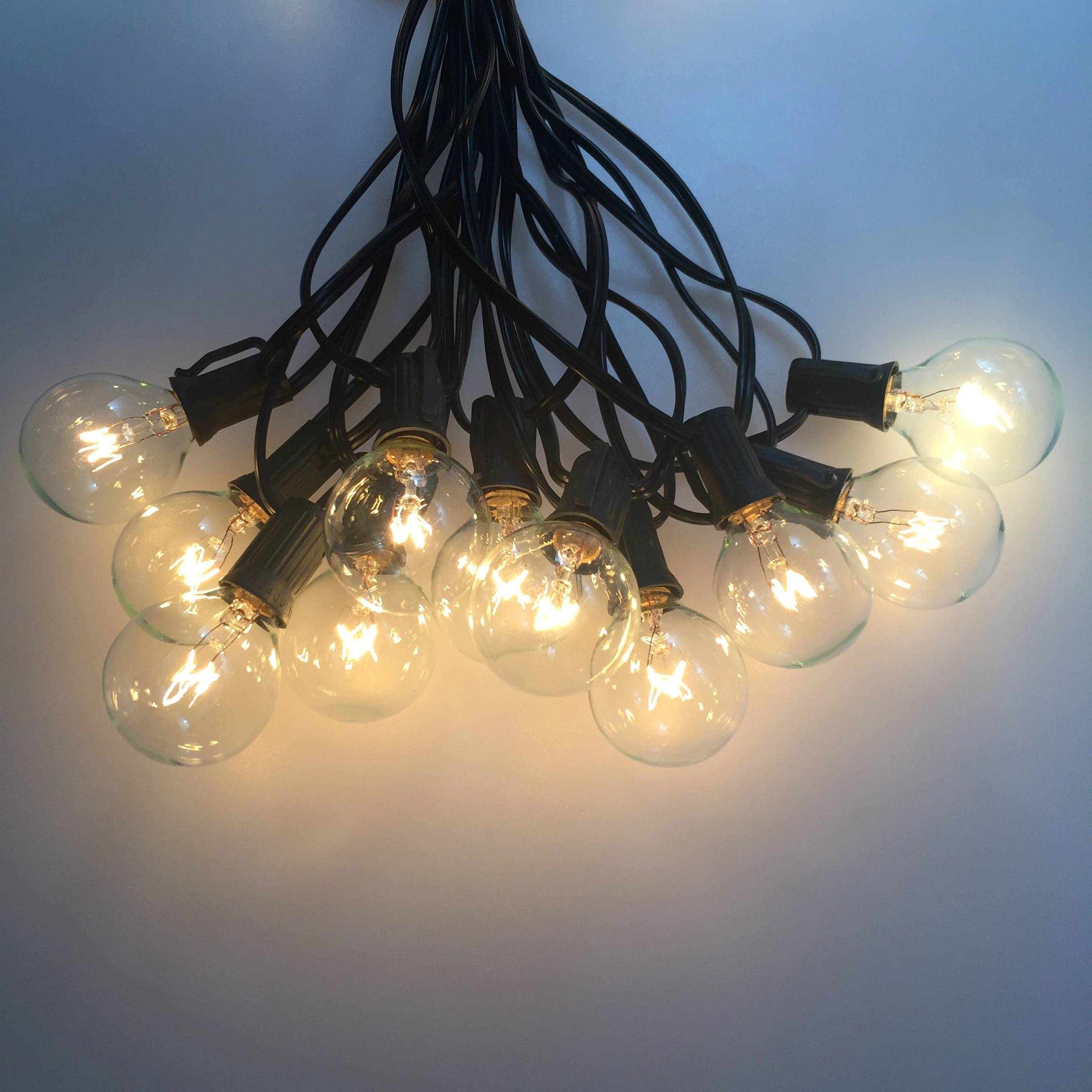 Amazon Hot Sale 9.5m Length 25+2 Lights G40 Retro Tungsten Light String Outdoor Waterproof IP44 Festive Decorative Light String