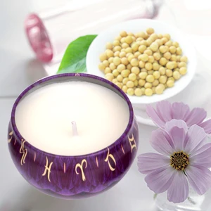 Wholesale Natural Organic Luxury Soy Wax Dried Flowers 4pcs Scented Candles Gift Set