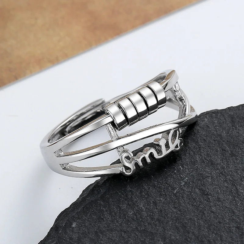 Hot Selling Better Quality Anti Anxiety Rings Fidget Spinner Band Unisex Adjustable Stacking Spinning Ring