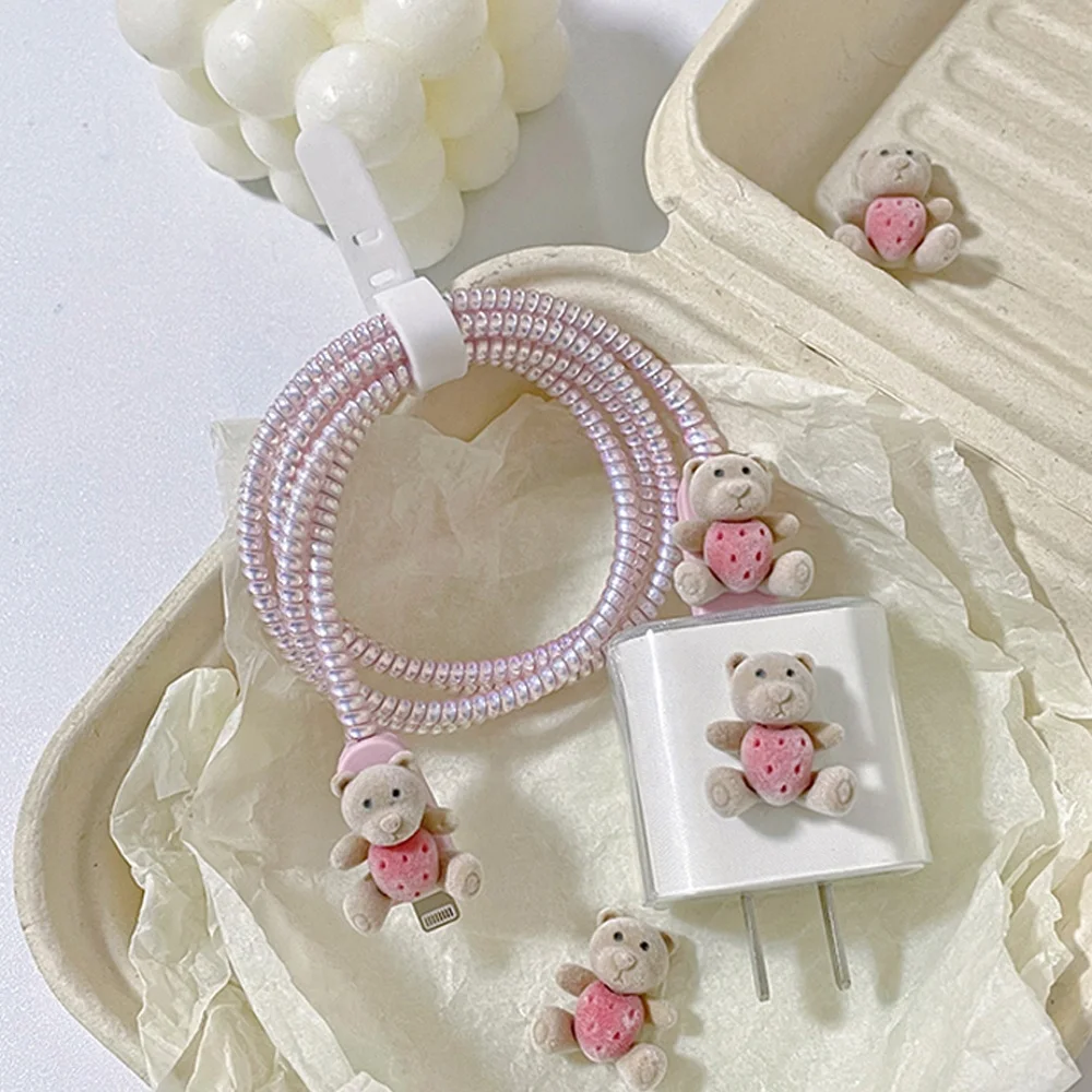 Custom Cartoon Cable Phone Accessories Silicone Mobile Phone Usb Charging Cable Protector