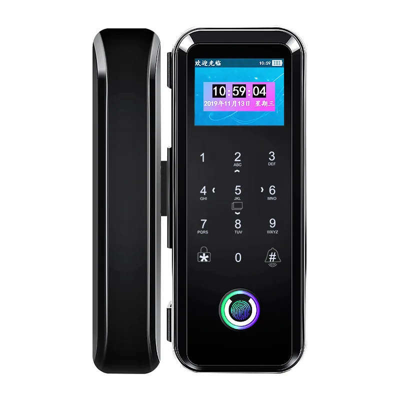 Factory offer frameless Tuya smart glass door lock (TT lock )