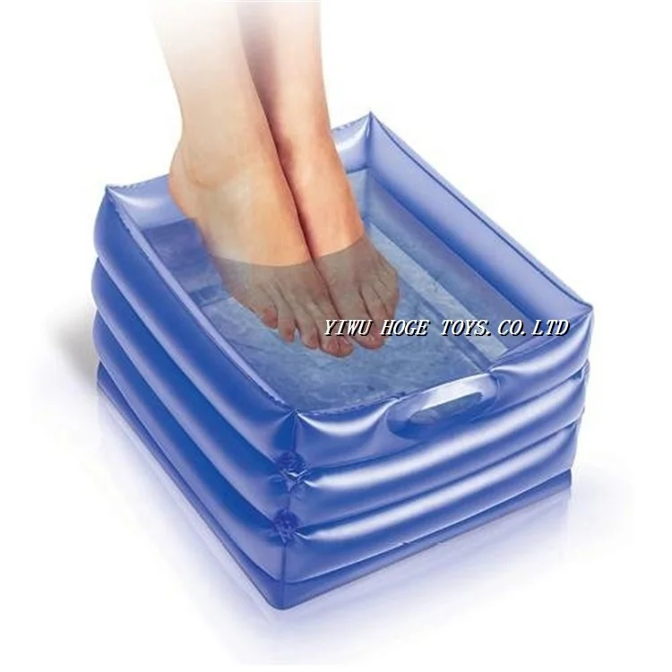 6 P PVC Grey inflatable foot bath tub  foot spa with hand pump