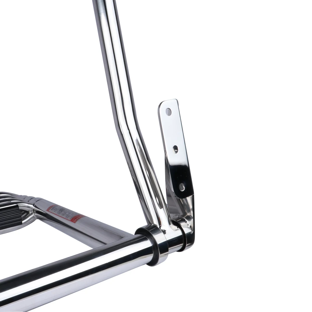 Stainless steel boat parts dock Handle telescoping ladder with double tube 4 step marine boat ladders for boat