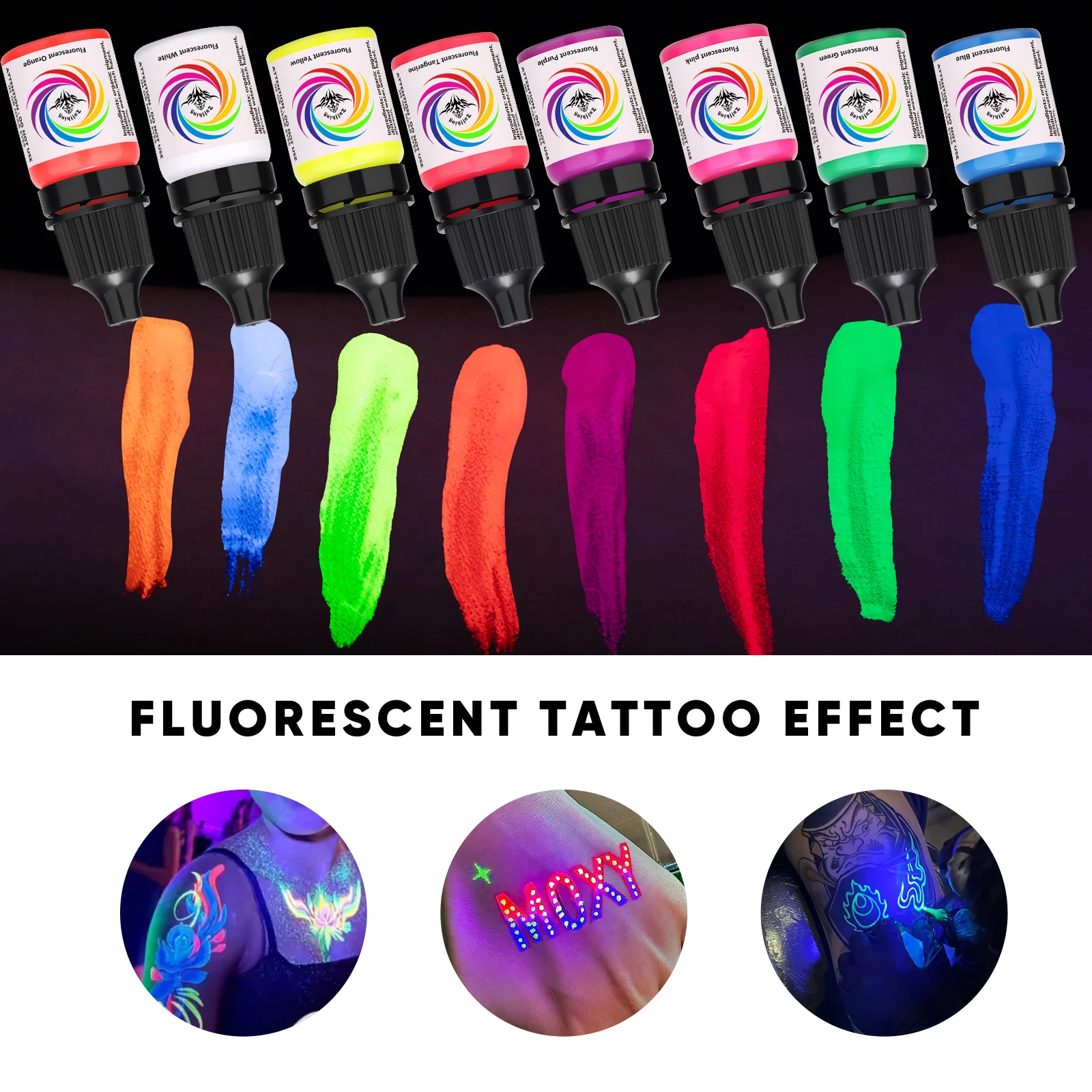 8 Colors 5ml Tattoo Ink for Body Art Tattoo Pigment Supplies for Permanent Makeup Eyebrow Tattoo Ink Set