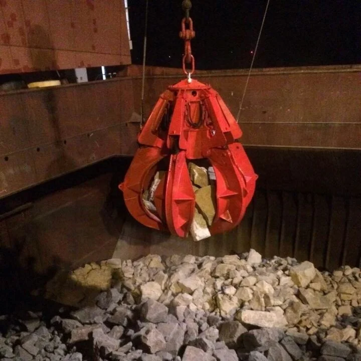 orange peel grab for stone , steel , sand