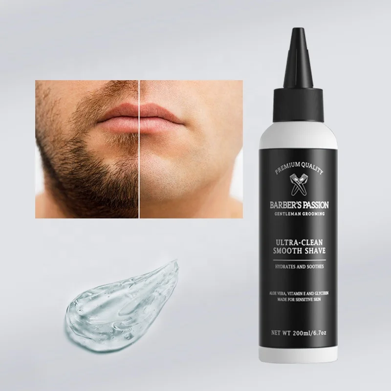 Private label pre shave refreshed moisturized shaving gel for women men beard hair