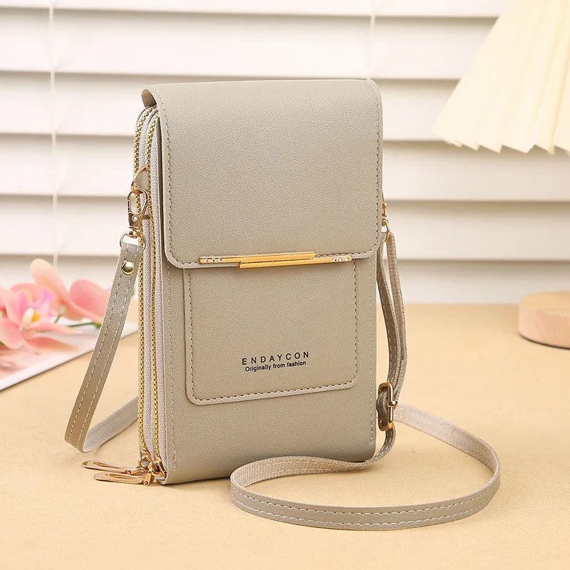 New Arrival Touch Screen Cell Phone Case Purse Small Crossbody Lady Handbags PU Leather Women Shoulder Purse Wallet For Phones