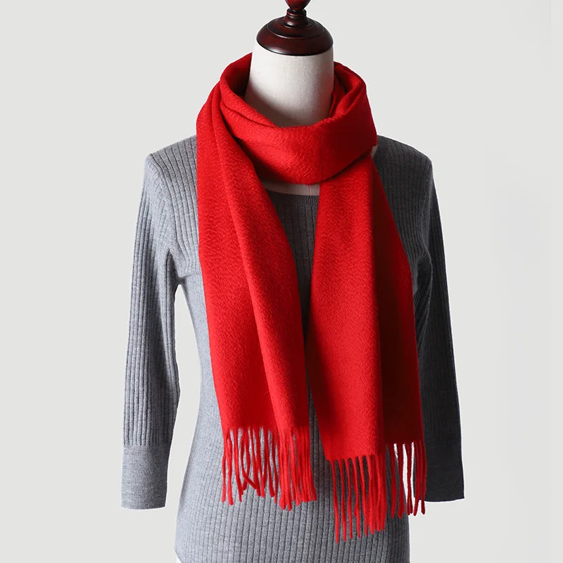 high quality 100% pure wear wool winter soft pashmina warm wraps scarf hijab shawl for women